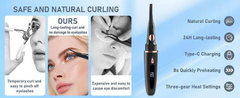heated eyelash curlers