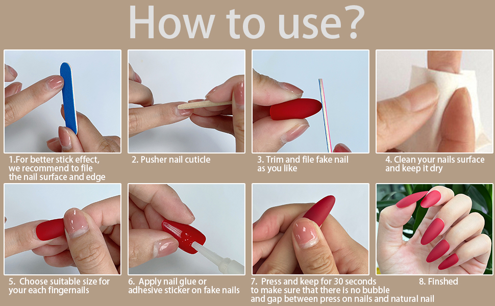 Easy to use fake nails