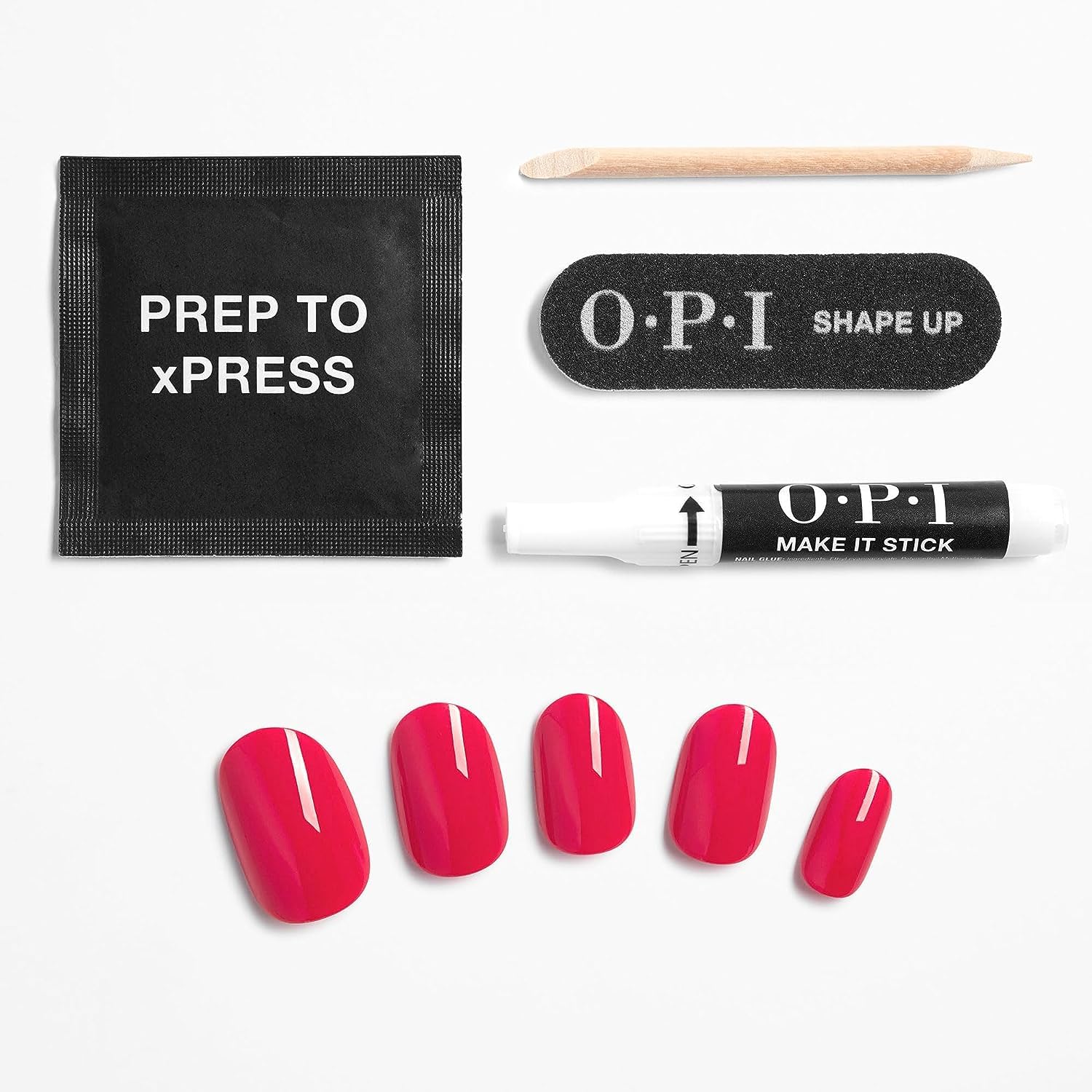 Bundle of OPI xPress/On Press On Nails, With Nail Glue, Short Pink Nails,Strawberry Margarita + OPI Nail Envy, Nail Strengthening Treatment, Stronger Nails in 1 Week, Vegan Formula, 0.5 fl oz - Image 2