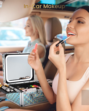 makeup box with mirror