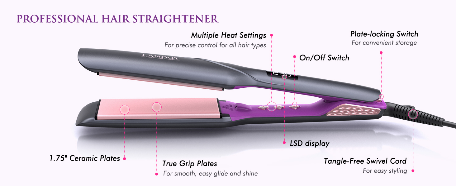 professional flat iron hair straightener