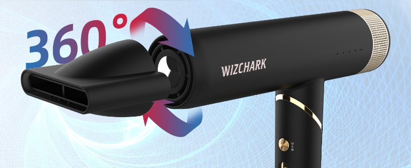 The nozzle can be rotated 360°