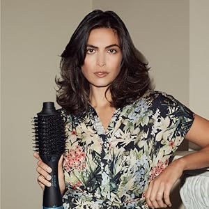 woman with dark voluminous hair
