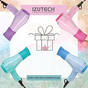 Izutech Toro 2400 Mini Dual Voltage Foldable Blow Dryer Image 3