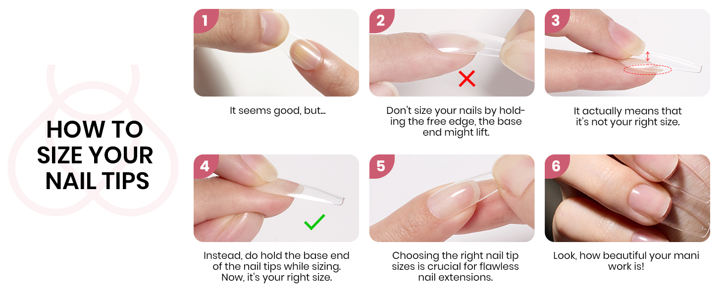 HOW TO SIZE YOUR NAIL TIPS