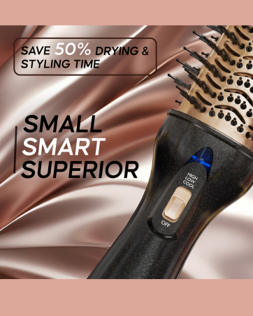 Hair straightener brush