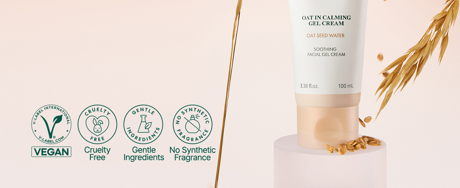 korean skin care, skin moisturizer, korean moisturizer, oat in calming gel cream, fa safe moisturize