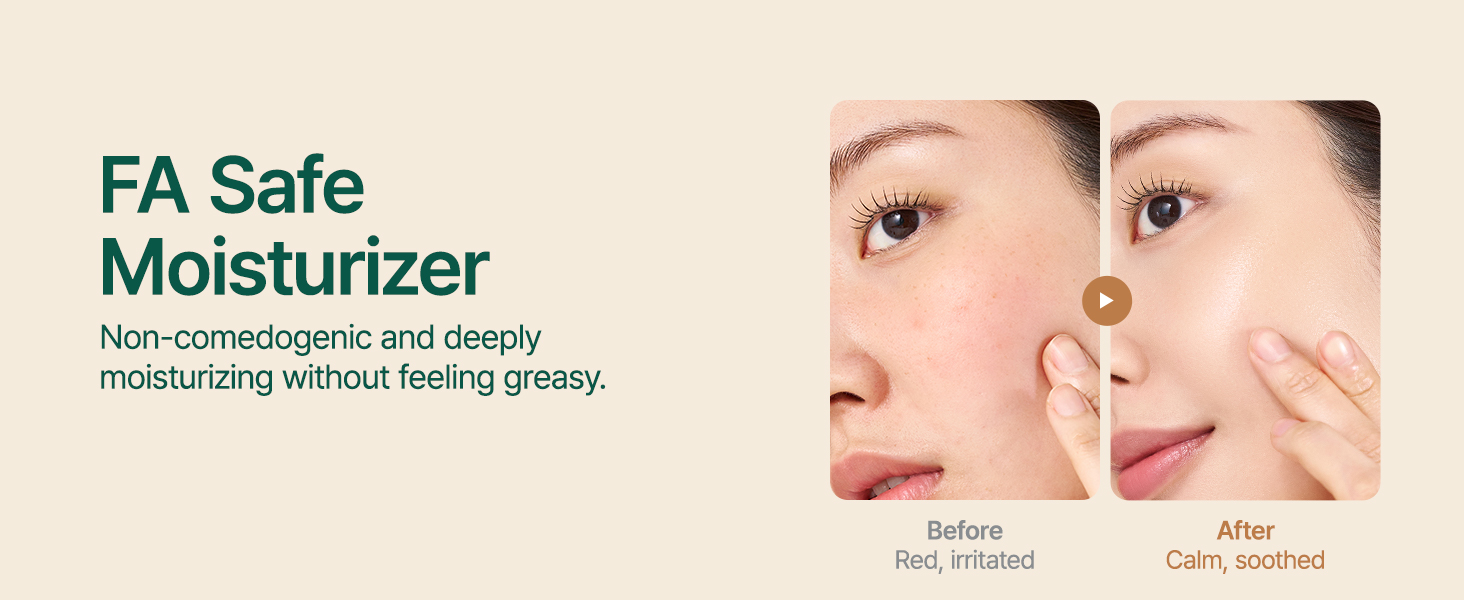 fa safe moisturizer, korean skin care