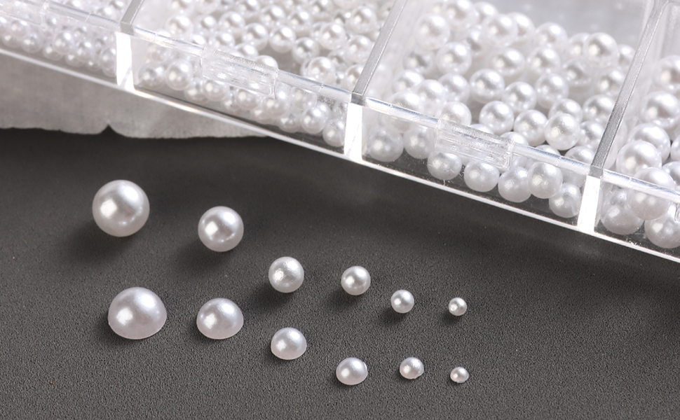 Multi Sizes Round and Half Round Pearls