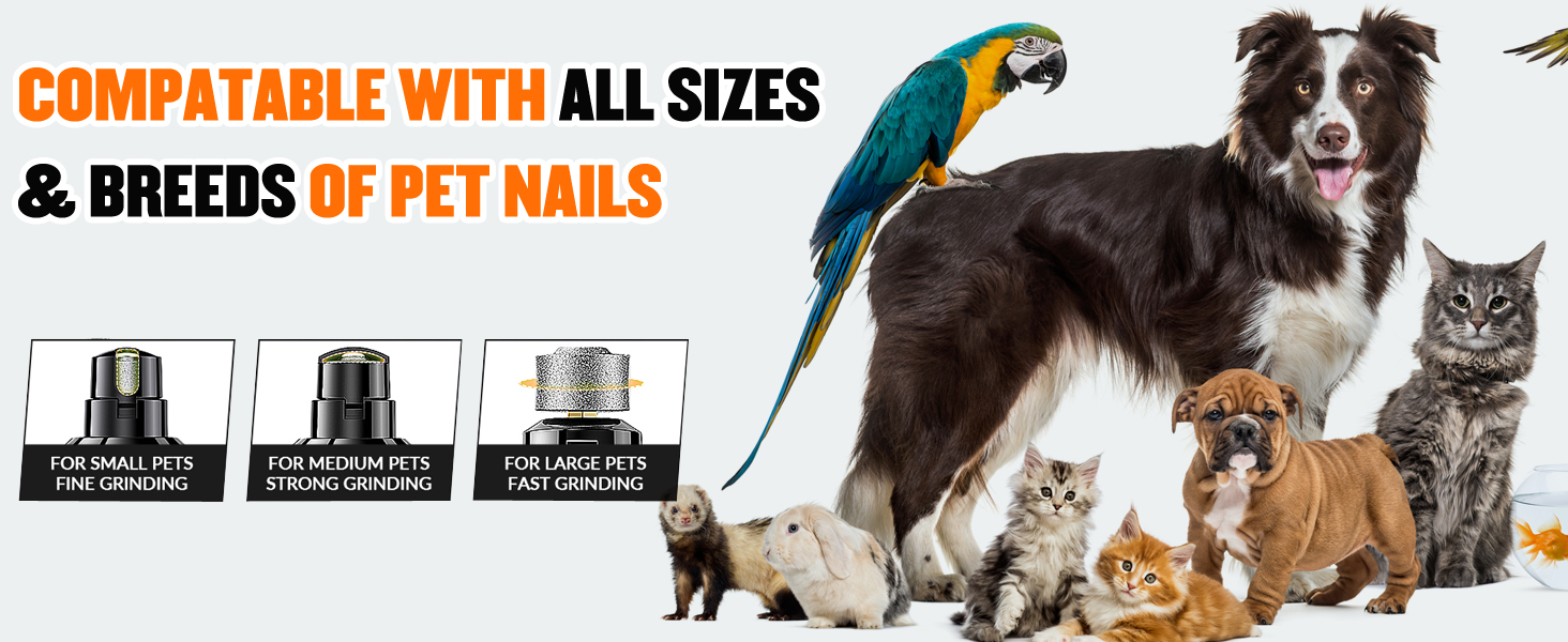 compatible with all pet nail sizes and breeds