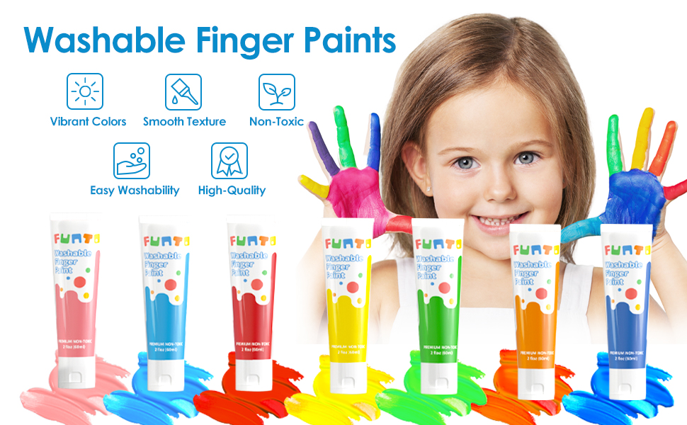 washable finger paint set