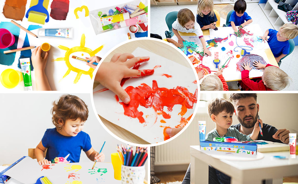 washable finger paint set