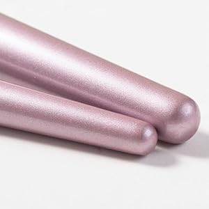 JAF professional Makeup Brush Set wooden handles coated in a perfect shade of pearl violet finish.