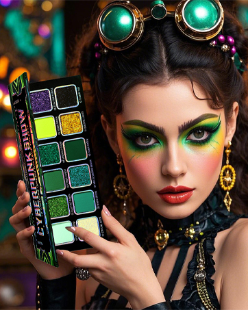 multichrome green eyeshadow palette