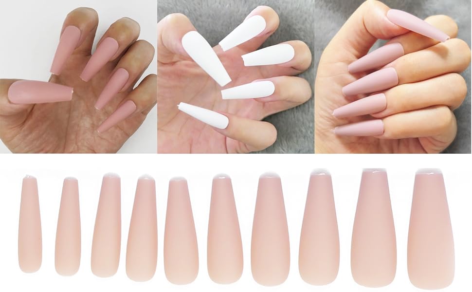 Coffin press on nails fake nails