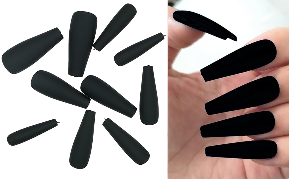 Black fake nails