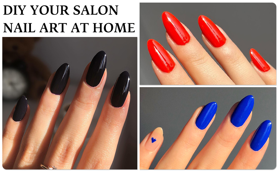 press on nails almond