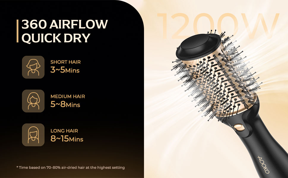 Dual Voltage Hair Dryer Brush