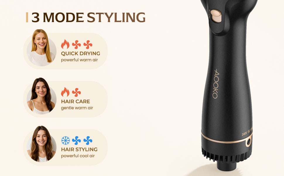 Dual Voltage Hair Dryer Brush