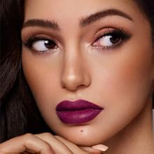 Vegan purple lipstick