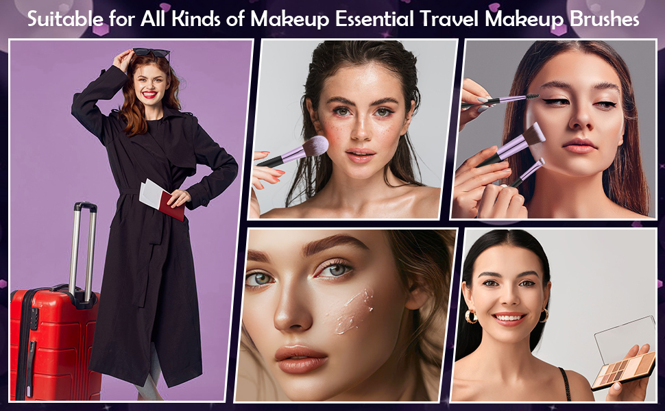 travel makeup brush set