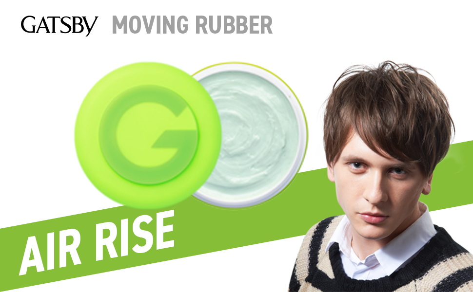GATSBY Moving Rubber Hair Wax: AIR RISE - Creates volume with a light, soft finish