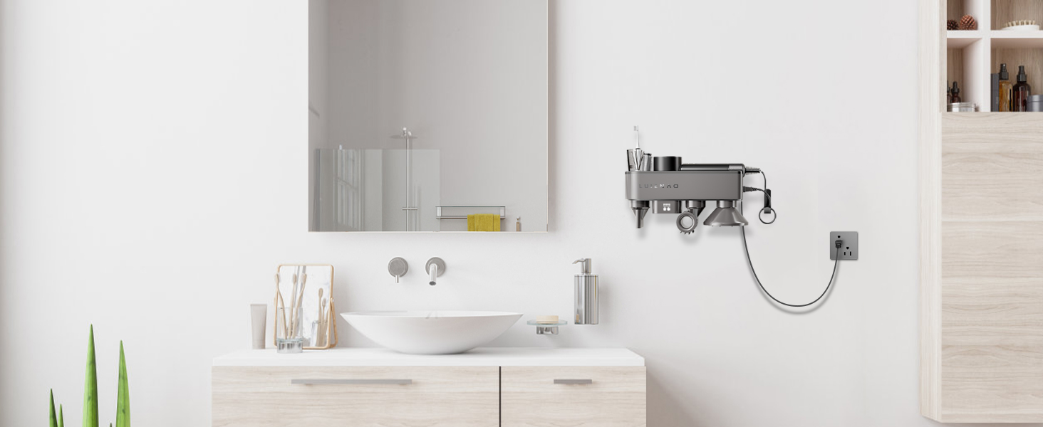 A hair dryer holder
