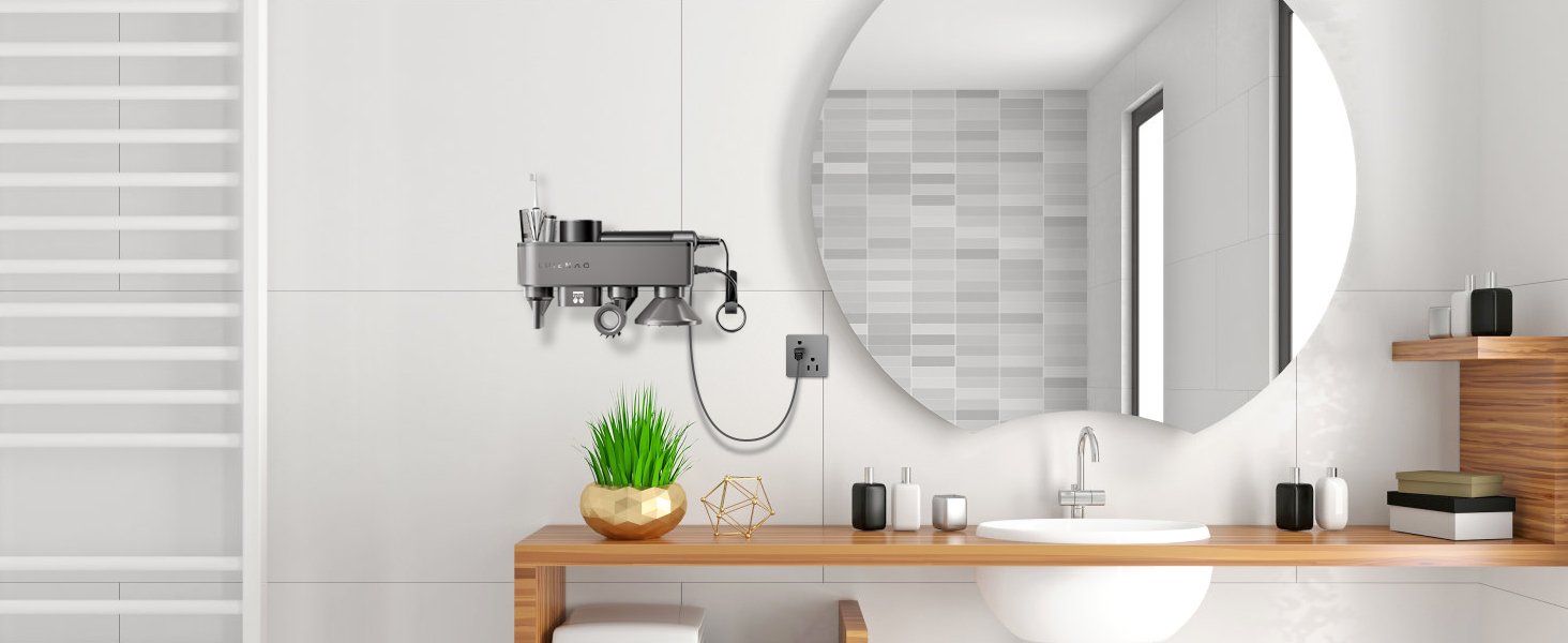A hair dryer holder