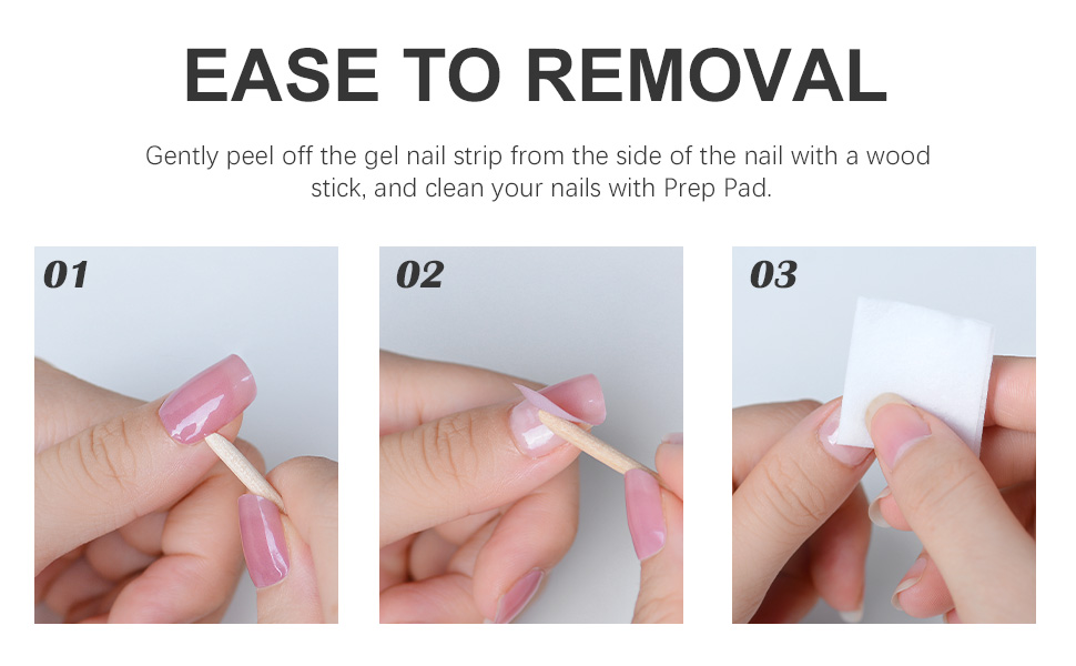 Easy to Removal Gel Nail Wraps