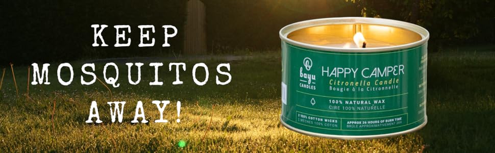 natural beeswax citronella candle; outdoor citronella candles; mosquito repellent; patio or camping