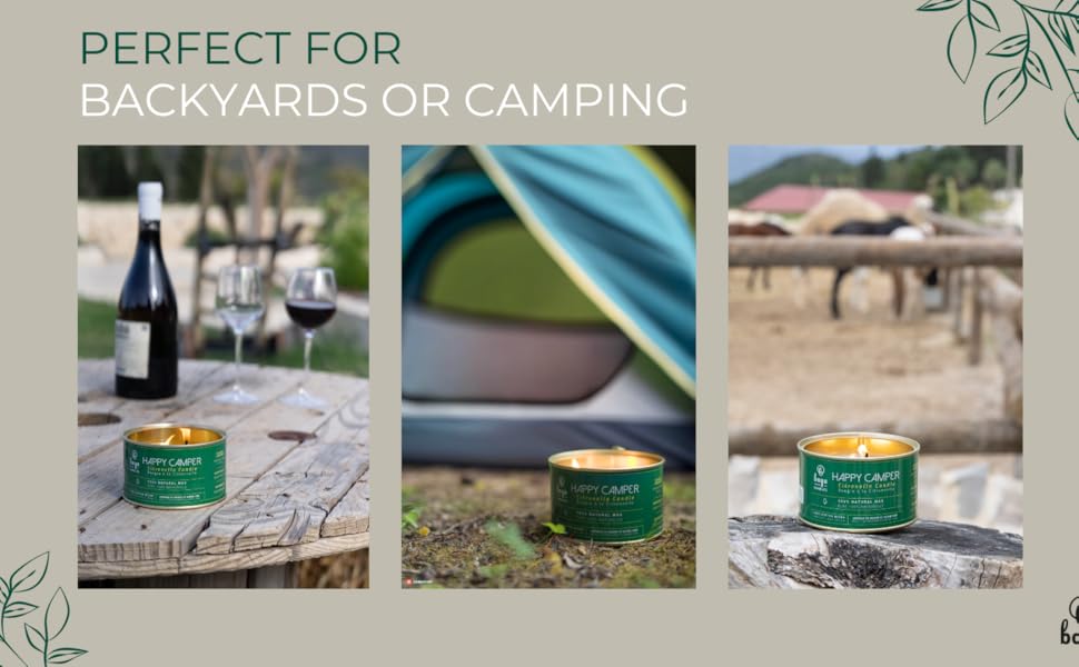 citronella candle outdoors perfect for camping or outdoors