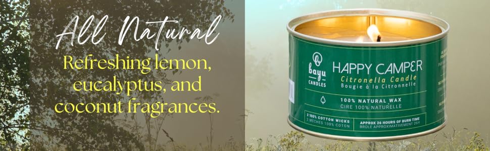 natural beeswax citronella candle; outdoor citronella candles; mosquito repellent; patio or camping