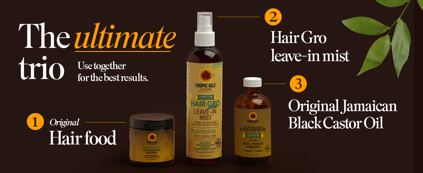 Tropic Isle Living Jamaican Black Castor Oil Hair Food