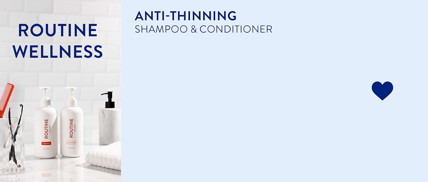 routine wellness shampoo and conditioner for thinning hair for women