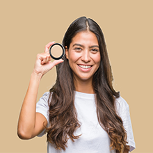 Girl Holding Eyeshadow