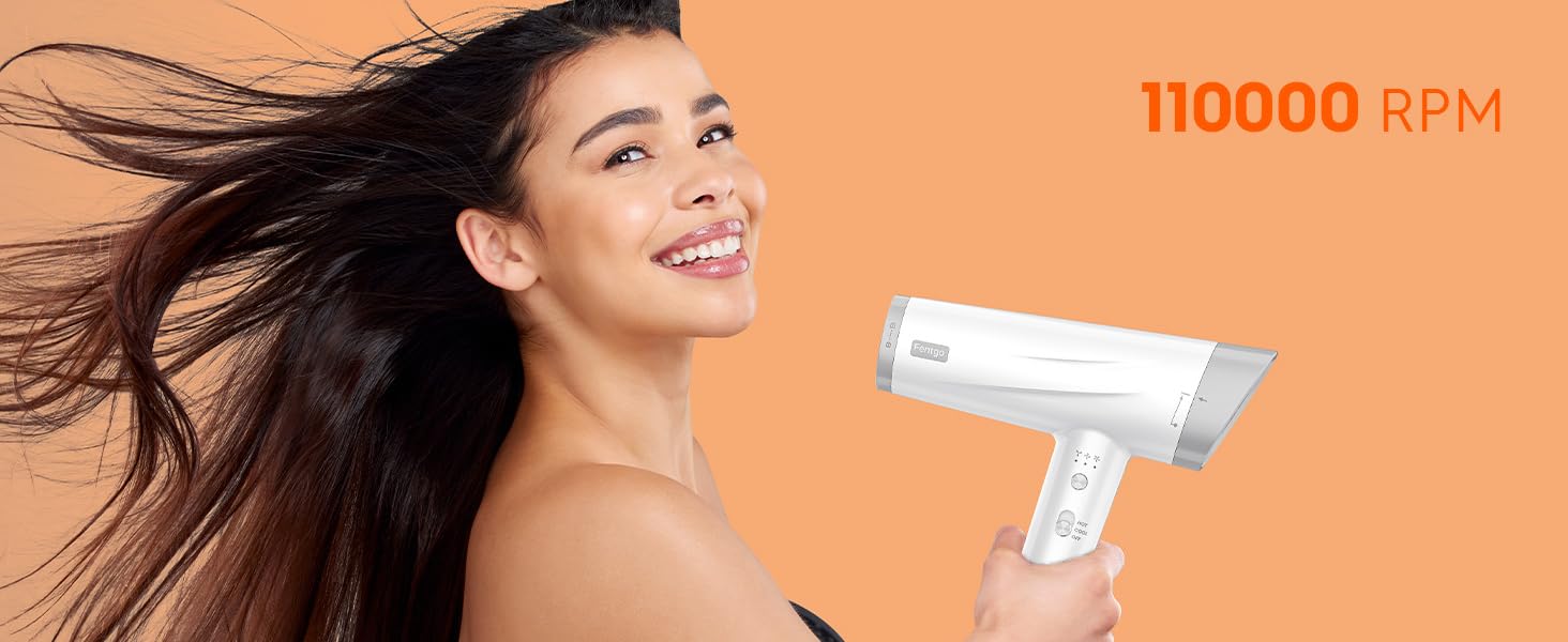 Fentgo high speed hair dryer blow dryer with diffuser professional hair dryer