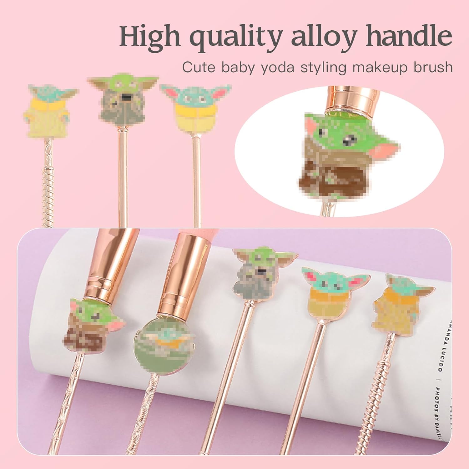 5PCS Star Baby Makeup Brushes,WeChip Premium Metal Handle Anime Brushes Foundation Blush Eye Shadows Face Powder Brush for Women Girls - Image 5