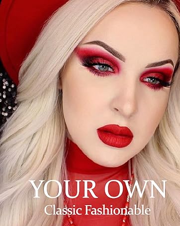 true red hot Eyeshadow sparkle, red Eyeshadow Glitter, Highly Pigmented red Eyes makeup
