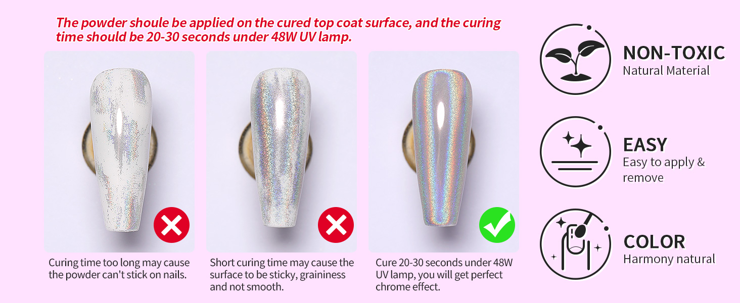 Born Pretty Silver Chrome Nail Powder 