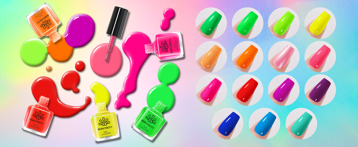 Neon Nail Polish Set