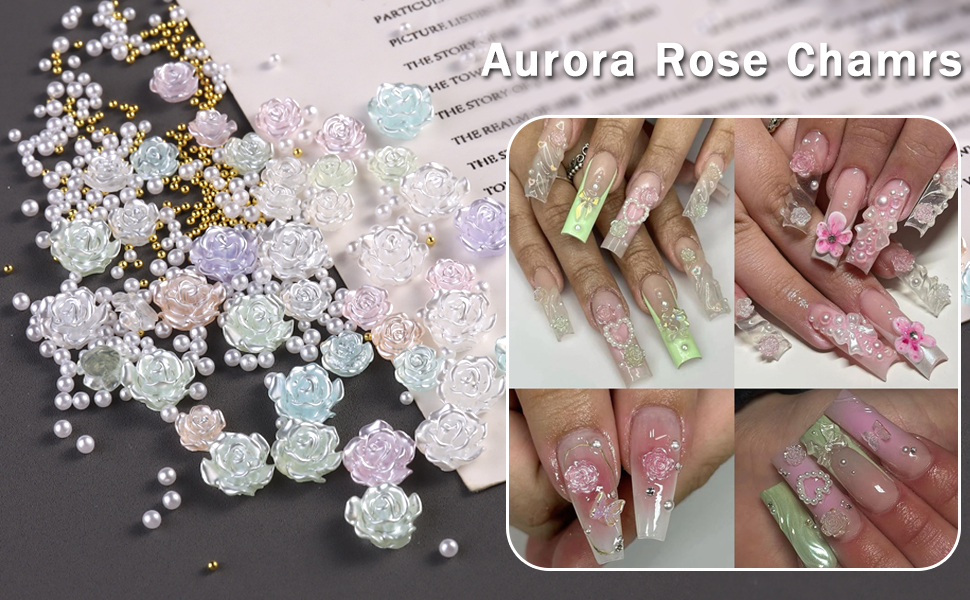Aurora Rose Camellia Butterfly Acrylic Flower