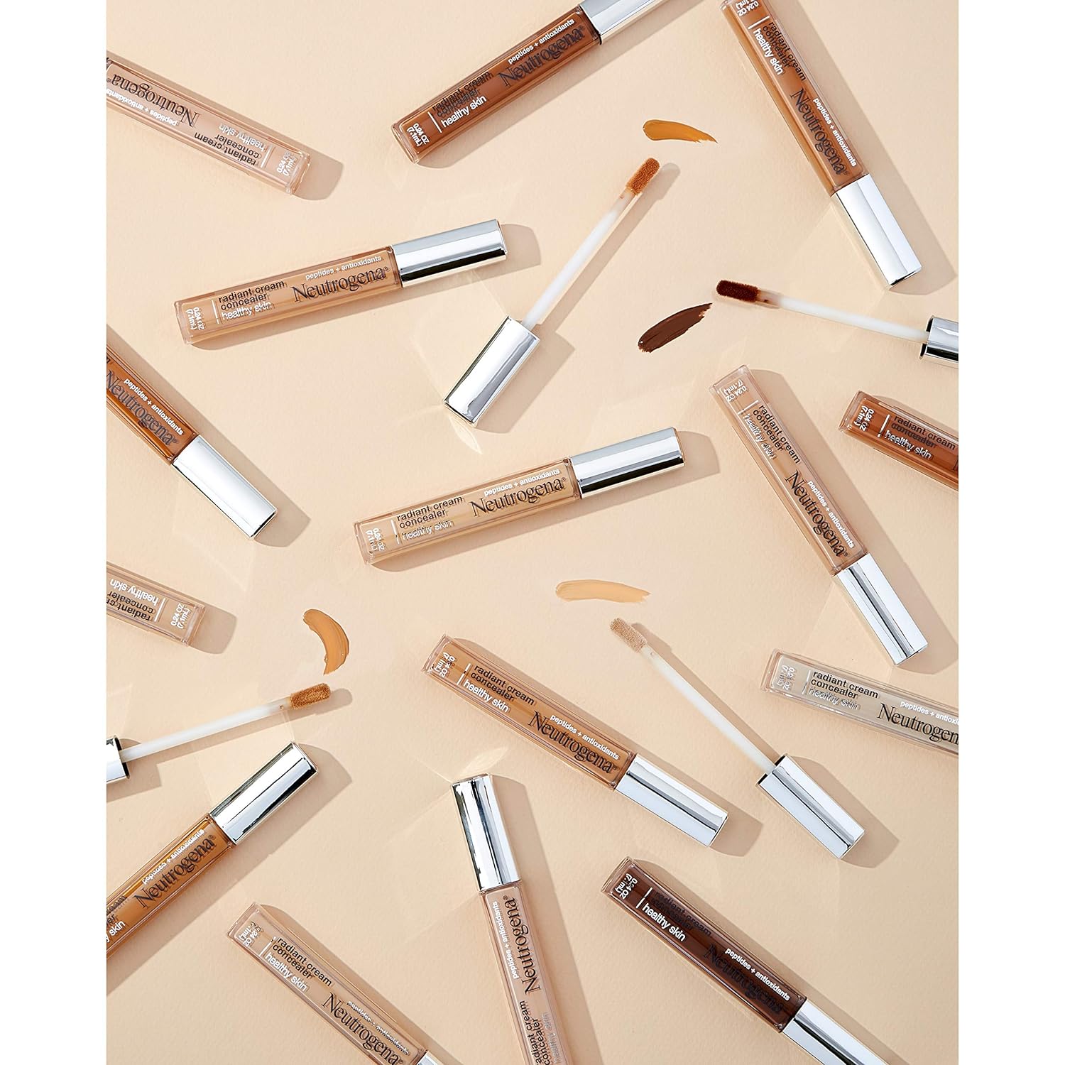 Neutrogena Healthy Skin Radiant Brightening Cream Concealer with Peptides & Vitamin E Antioxidant, Lightweight Perfecting Concealer, Brulee Light/Medium 01 cool undertones, 0.24 oz - Image 2