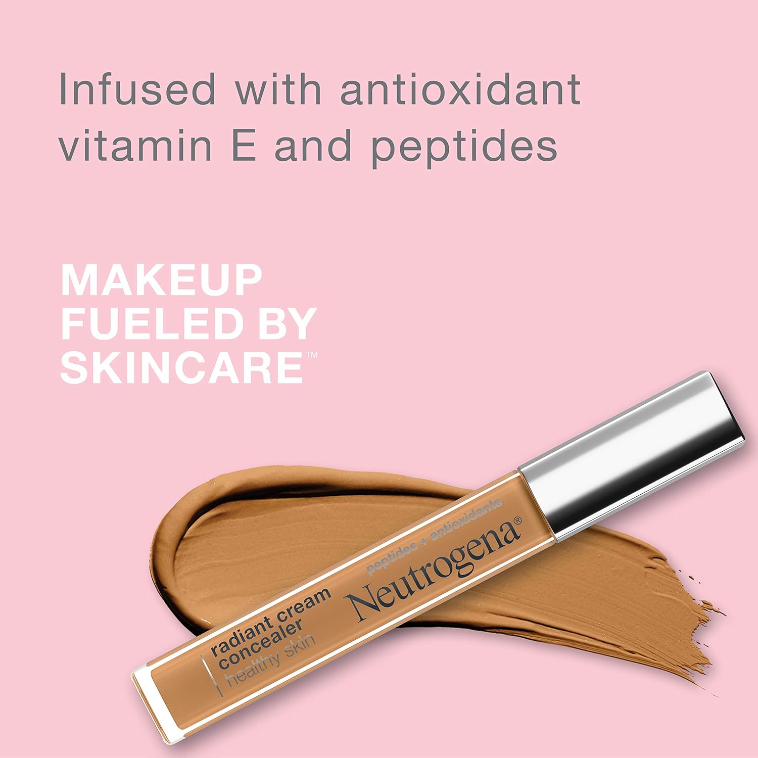 Neutrogena Healthy Skin Radiant Brightening Cream Concealer with Peptides & Vitamin E Antioxidant, Lightweight Perfecting Concealer, Brulee Light/Medium 01 cool undertones, 0.24 oz - Image 3