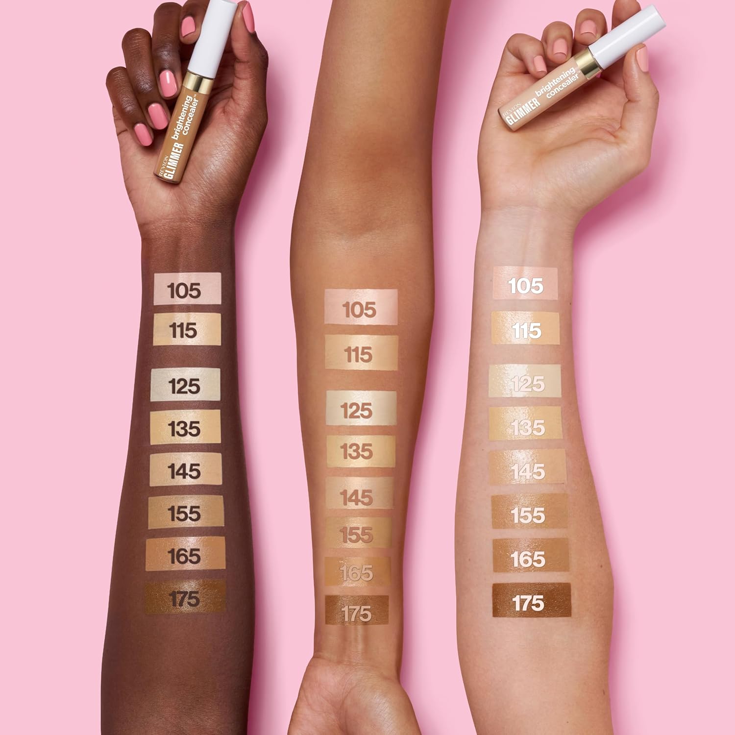 Revlon Glimmer Brightening Concealer, Liquid Under Eye Makeup, Made with Caffeine, Vitamin C, & Stevioside, 135, 0.3 fl oz - Image 8