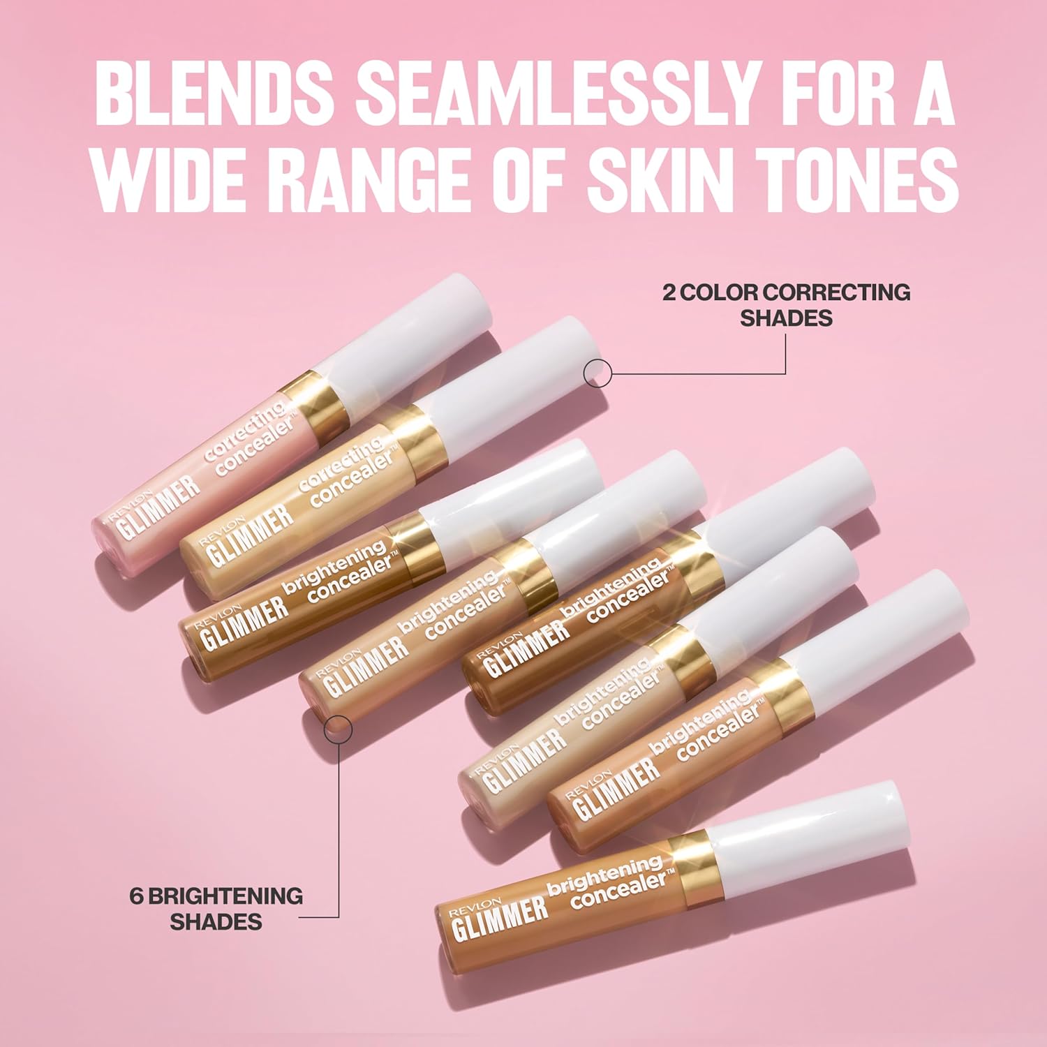 Revlon Glimmer Brightening Concealer, Liquid Under Eye Makeup, Made with Caffeine, Vitamin C, & Stevioside, 135, 0.3 fl oz - Image 9