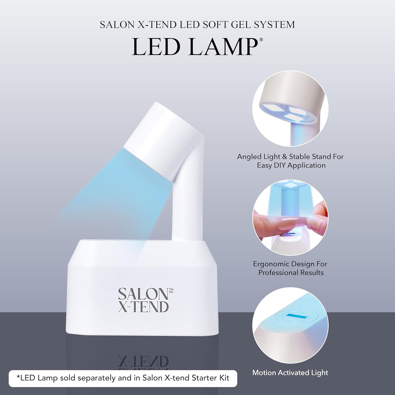 KISS Salon X-tend LED Gel Nail Kit Press On Nails, 'Changed', Multicolor, Short Oval, 30 Fake Nails, Soft Gel Nail Glue 5 ml (0.16 US fl. oz.), Prep Pad, Manicure Stick, & Mini Nail File - Image 3