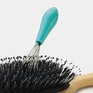 Natural Boar Bristle Mini Hair Brush for Women, Men, Kids