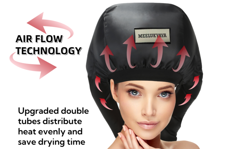 Even Heat Distribution,Hairstyling Dryer Cap for Women