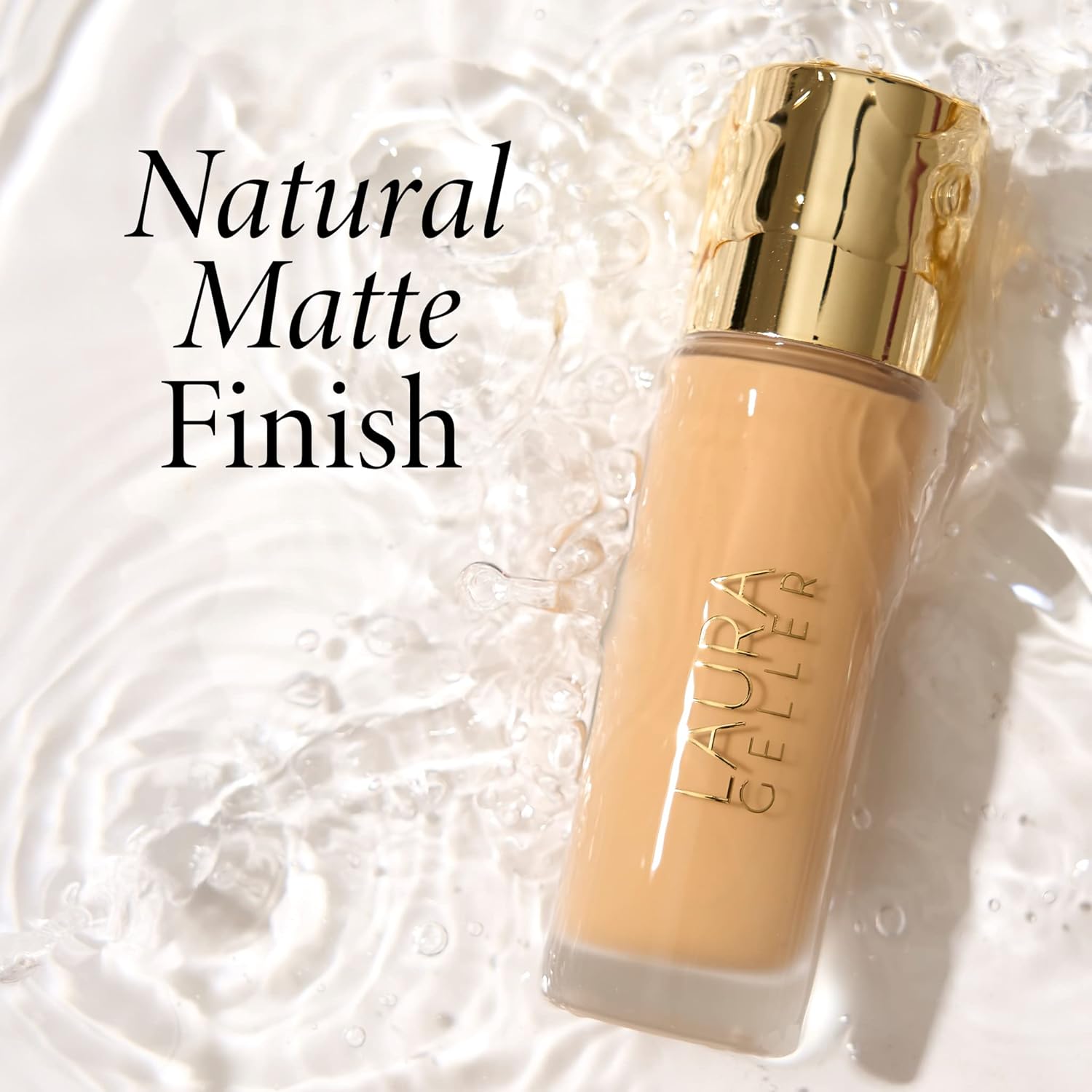 LAURA GELLER NEW YORK Double Take Liquid Foundation | Medium to Full Coverage, Natural Matte Finish, Sand - Image 4