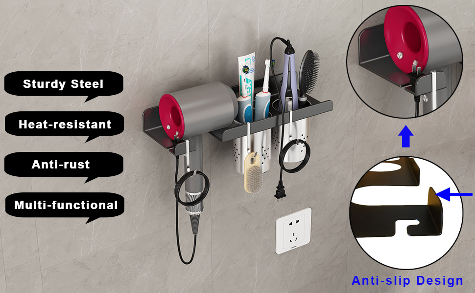 hairdryer holder for wall mount